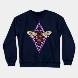 Purple Bee Ornament Crewneck Sweatshirt